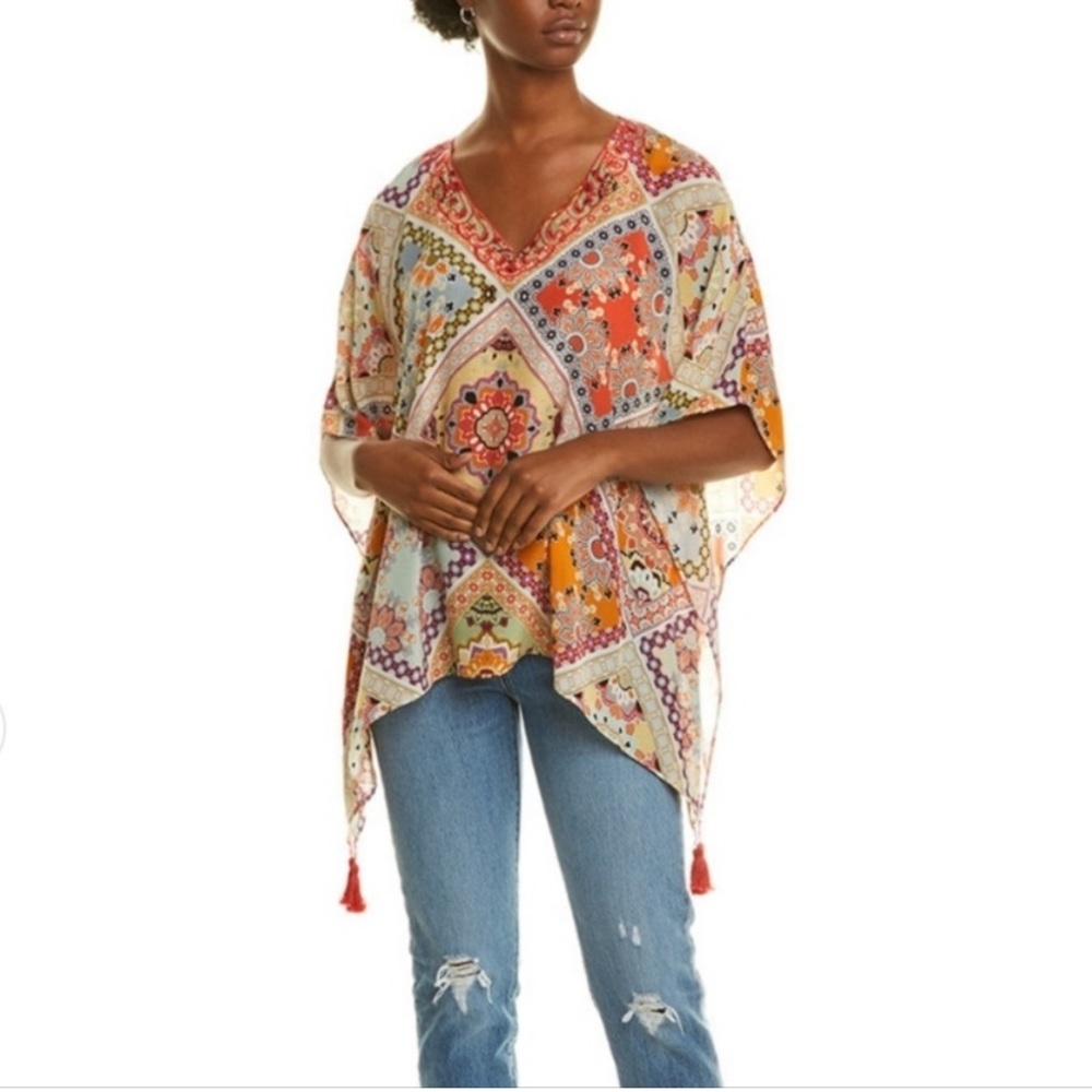 Johnny Was Veronica Print Silk Tunic Top
In Multi Color Jade Print NWOT Medium